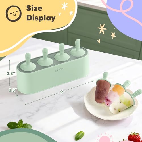 exclusive Popsicle Mold Set 4 Pieces Homemade Silicone Popsicle for Daily Use