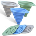 Kitchen Funnel Set 3 Pack,Funnels for Kitchen Use Filling Bottles,Silicone Collection