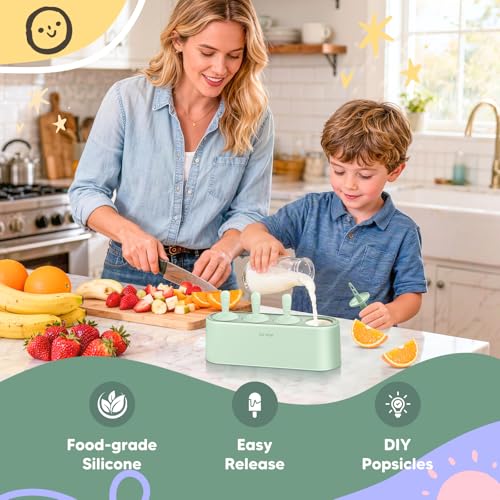 exclusive Popsicle Mold Set 4 Pieces Homemade Silicone Popsicle for Daily Use