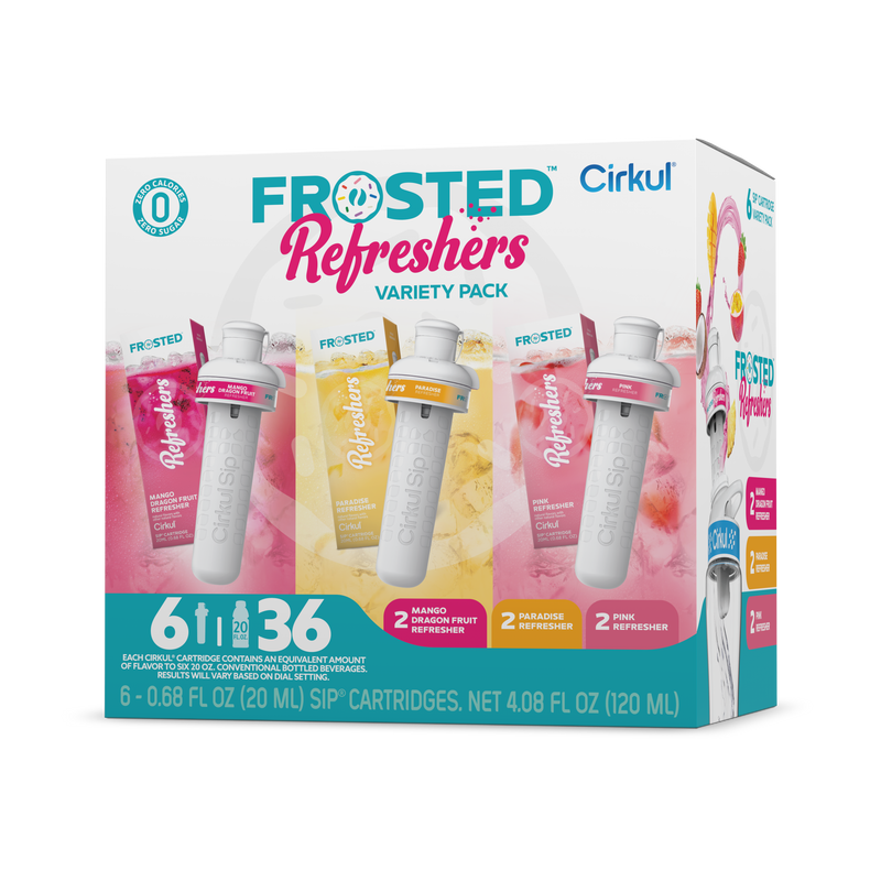 Natural Fruit Flavored Frosted Refreshers 6-Pack Variety Pack 1367 - Electrolyte Hydration Enhanced Taste Cartridges - Default Title