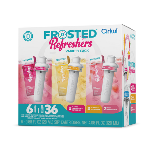 Natural Fruit Flavored Frosted Refreshers 6-Pack Variety Pack 1367 - Electrolyte Hydration Enhanced Taste Cartridges - Default Title