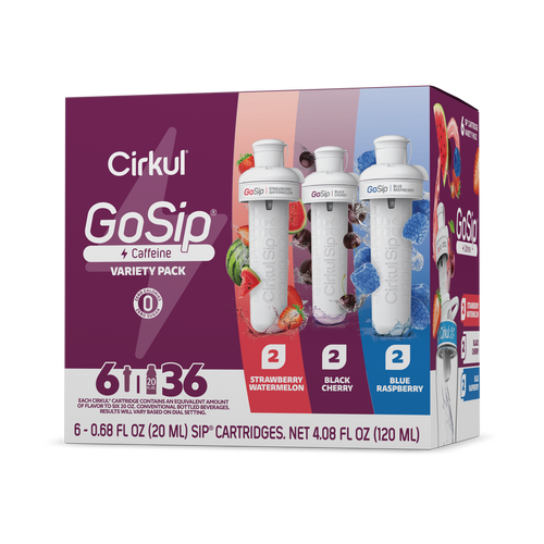Natural Fruit Flavored GoSip 6-Pack Variety Pack CB6Q - Zero-Calorie Multi-Flavor Sip Pods for Water Bottle - Default Title