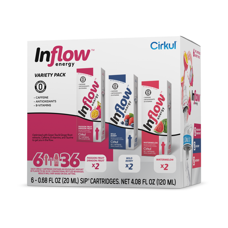 Zero-Calorie Inflow Energy 6-Pack Variety Pack VCUW - Vitamin-Infused Natural Refreshing Flavor Core - Default Title