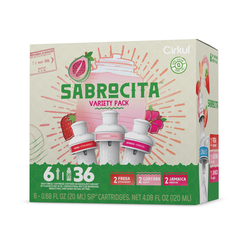 Natural Fruit Flavored Sabrocita 6-Pack Variety Pack E8JI - Vitamin-Infused Natural Refreshing Flavor Core - Default Title