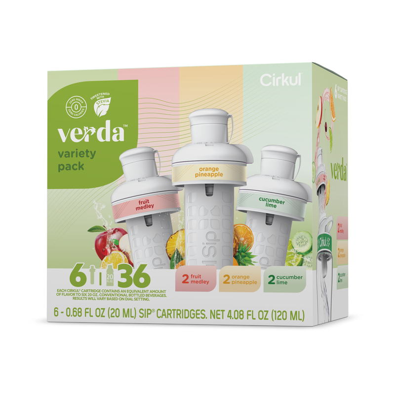Zero-Calorie Verda 6-Pack Variety Pack CT2I - Vitamin-Infused Natural Refreshing Flavor Core - Default Title