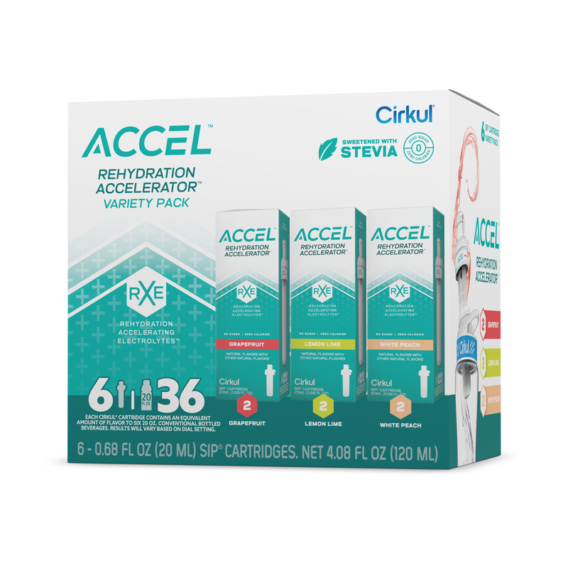 Natural Fruit Flavored Accel 6-Pack Variety Pack IZ9I - Electrolyte Hydration Enhanced Taste Cartridges - Default Title