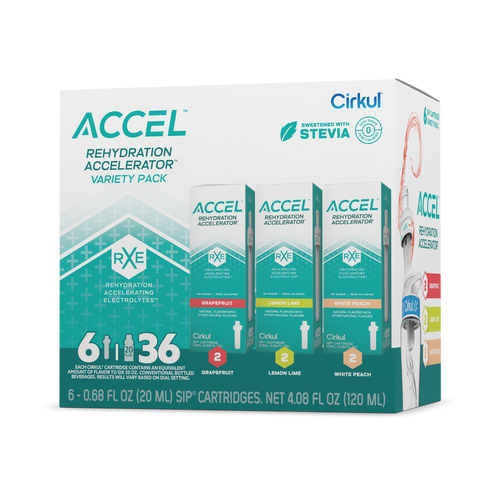 Natural Fruit Flavored Accel 6-Pack Variety Pack IZ9I - Electrolyte Hydration Enhanced Taste Cartridges - Default Title