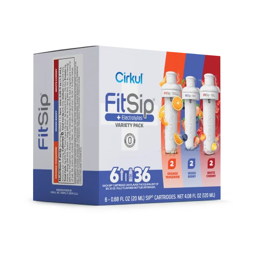Sugar-Free FitSip 6-Pack Variety Pack HE3H - Vitamin-Infused Natural Refreshing Flavor Core Detail