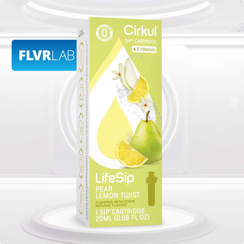 Refreshing Electrolyte LifeSip Pear Lemon Twist L82Z - Zero-Calorie Multi-Flavor Sip Pods for Water Bottle Detail